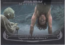 2020 Topps Star Wars Masterwork  "Impossible to see, the future is." The Wisdom of Yoda Rainbow Foilパラレル版 099/299