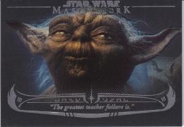 2020 Topps Star Wars Masterwork  "The greatest teacher failure is." The Wisdom of Yoda Rainbow Foilパラレル版 037/299