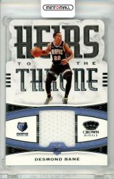 2020-21 PANINI Crown Royale Desmond Bane Heirs to the Throne No.HT-BAN