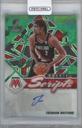 2021-22 PANINI Mosaic Rookie Scripts Green Ice / TRENDON WATFORD(Portland Trail Blazers)