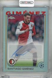 2024-25 Topps Chrome UEFA Club Competitions Santiago Gimenez Chrome Autographs #CA-GZ Feyenoord