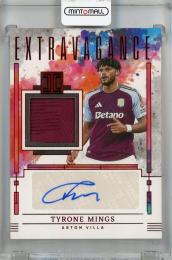 2024-25 Panini Impeccable Premier League Tyrone Mings Extravagance Materials Autographs Ruby #8 【28/75】 Aston Villa