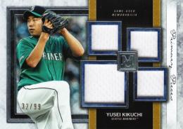 2020 TOPPS Museum Collection Yusei Kikuchi Single-Player Primary Pieces Quad Relic 99枚限定 /32