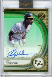 2025 Topps Five Star Rickey Henderson Base Autographs Green【12/15】 Athletics