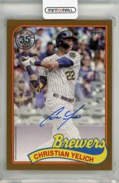 2024 Topps Series 1 Christian Yelich '89 Topps Autographs Gold #89BACY【03/50】