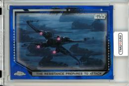 2021 Topps Chrome Star Wars Legacy  The Resistance Prepares To Attack #17 Blue Refractor 14/99