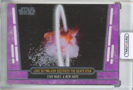 2017 Topps Star Wars  40th Anniversary Purple #26 Luke Skywalker Destroys the Death Star【035/100】