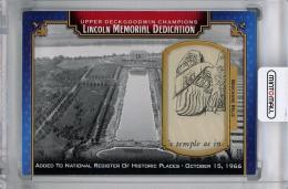 2022 Upper Deck Goodwin Champions  Memorial Listed / October 15, 1966 Lincoln Memorial Dedication Relics #LMR11 ※傷、白かけあり 014/100