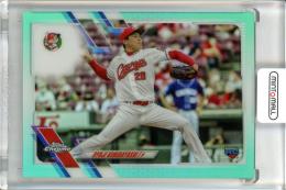 2021 Topps Chrome NPB 広島 栗林良史 Aqua Refractor 156/199