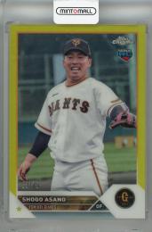 2023 Topps NPB Chrome 読売ジャイアンツ 浅野翔吾 Base Yellow Reflector(RC)(パラレル版) 53/75