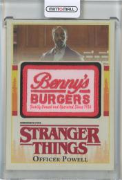 2018 Topps Stranger Things Season 1 Officer Powell Commemorative Patches #PPW Benny's Burgers
