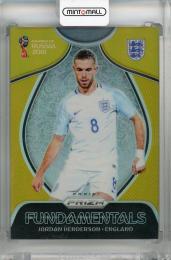 2018 Panini Prizm World Cup Jordan Henderson Fundamentals Gold #6 ※裏面傷あり【09/10】 England