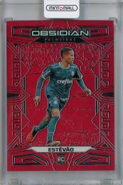2023-24 Panini Obsidian Estevao Red Flood Electric Etch #182 RC ※初期傷あり【08/10】 Palmeiras