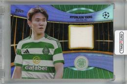 2024-25 Topps UEFA Club Competitions Hyunjun Yang Superstar Relics Purple Foilboard #SR-HY 【036/299】 Celtic FC