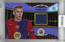 2024-25 Topps UEFA Club Competitions Fermín Lopez Superstar Relics Purple Foilboard #SR-FL【263/299】 FC Barcelona