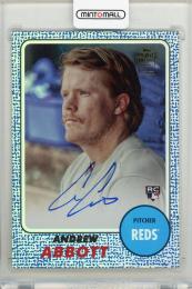 2024 TOPPS Archives Andrew Abbott 1968 Fan Favorites Autographs Blue Foilboard #68FFAA【21/25】 Cincinnati Reds