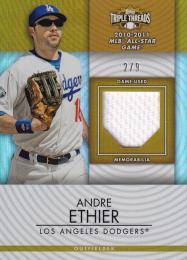 2012 Topps Triple Threads Los Angeles Dodgers Andre Ethier Triple Threads Unity Relics Gold パラレル版 2/9
