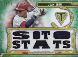 2020 Topps Triple Threads Washington Nationals Juan Soto Triple Threads Relics Amethyst Emerald パラレル版 16/18