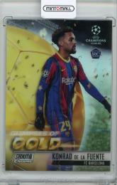 2020-21 Topps Stadium Club Chrome UEFA Champions League FC Barcelona Konrad de la Fuente Glimpses of Gold