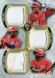 2020 TOPPS Triple Threads Juan Soto Victor Robles Howie Kendrick Touch 'Em All! Three-Player Stadium Base Relic 18枚限定 /11