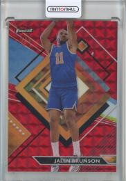 2023-24 Topps Finest Jalen Brunson Red Geometric Refractors #233【2/3】 New York Knicks