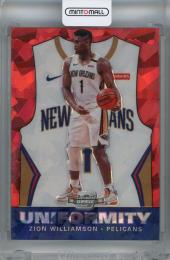 2019-20 Panini Contenders Optic Zion Williamson Uniformity Set CRACKED ICE Red #5 ※状態難 New Orleans Pelicans