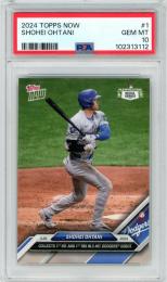 2024 Topps Now Shohei Ohtani #1 Collects 1st Hit And 1st RBI In 2-Hit Dodgers Debut【PSA10】 Dodgers