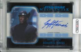 2020 Topps Star Wars Masterwork  Geff Francis as Admiral Griss Autograph Blue Foil - New Trilogy Signers 62/99