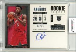 2017-18 Panini Contenders  Og Anunoby Rookie Ticket Autohraph 06/75
