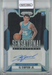 2024-25 Panini Prizm KJ Simpson Jr. Sensational Signatures Silver #53 Charlotte Hornets
