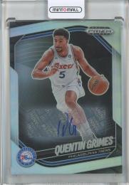 2024-25 Panini Prizm Black Quentin Grimes Autographs Silver #63 Philadelphia 76ers