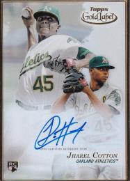2017 Topps Gold Label Oakland Athletics Jharel Cotton Framed Autographs