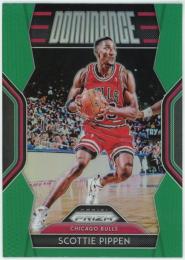 2018-19 Panini Prizm Dominance Prizms Green #24 Scottie Pippen
