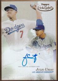 2017 Topps Gold Label Los Angeles Dodgers Julio Urias Framed Autographs