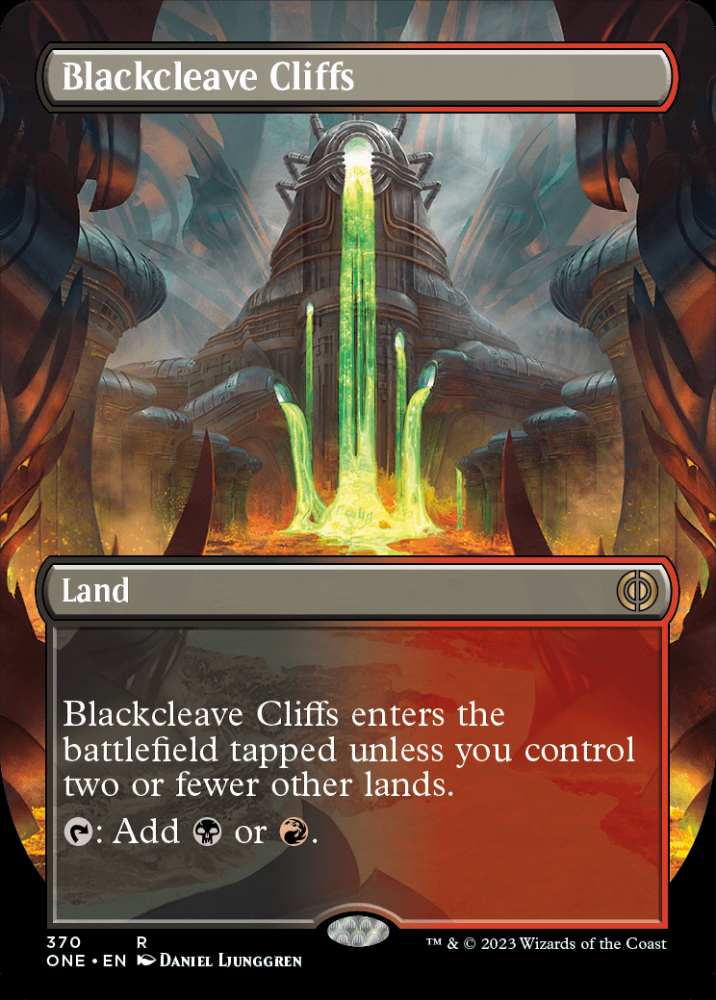 MTG 黒割れの崖　ZNE 4枚 Foil】(013)《黒割れの崖/Blackcleave Cliffs》[ZNE] 土地R