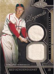 2015 Topps Tier One St. Louis Cardinals Red Schoendienst Legends Dual Relics 18/25