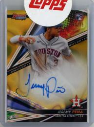 2022 Topps Bowman’s Best Jeremy Pena Best of 2022 Autographs Gold Lava #B22-JPE RC【44/75】 Houston Astros