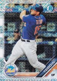 2019 Bowman Chrome Draft  New York Mets Tim Tebow Base Sparkle Refractorsパラレル版