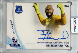2013-14 Topps English Premier League Gold Soccer Tim Howard #SP-TW Autographs Everton