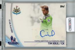 2013-14 Topps English Premier League Gold Soccer Tim Krul #SP-TK Autographs Newcastle United
