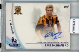 2013-14 Topps English Premier League Gold Soccer Paul Mcshane #SP-PM Autographs Hull City