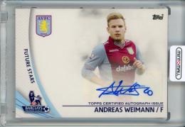 2013-14 Topps English Premier League Gold Soccer Andreas Weimann #SP-AW Autographs Aston Villa