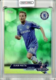 2013-14 Topps English Premier League Gold Soccer Juan Mata #19 Green【63/99】 Chelsea