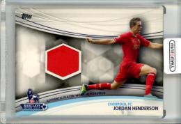 2013-14 Topps English Premier League Gold Soccer Jordan Henderson #JR-JHE Memorabilia Relic Liverpool FC