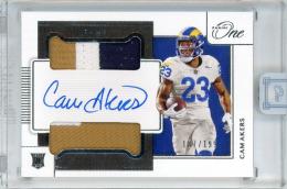 2020 PANINI One Football Rookie Dual Patch Autographs Cam Akers Los Angeles Rams 【187/199】