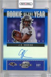 2020 Panini Contenders Optic Rookie of the Year Contenders Autographs Blue J.K. Dobbins Baltimore Ravens 【30/75】