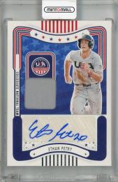 2024 Panini Stars & Stripes USA Ethan Petry Stars & Stripes Signature Materials #73 Auto Collegiate Training Camp