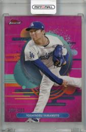 2025 Topps Finest Yoshinobu Yamamoto Uncommon Magenta Refractor #195 【299/300】 Los Angeles Dodgers