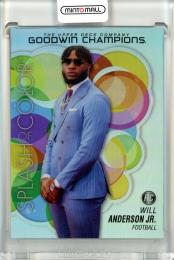 2023 Upper Deck Goodwin Champions Football Will Anderson Jr. Splash Of Color Platinum Rainbow Parallel