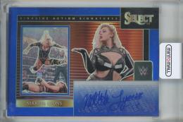 2024 Select WWE Nikkita Lyons Ringside Action Signatures Blue Prizms #RANKL【36/49】